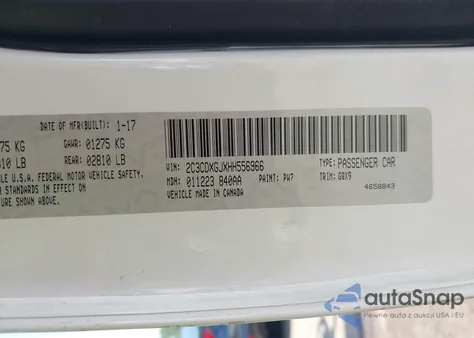 2017 Dodge Charger R/T Scat Pack Rwd из США, поврежденный, VIN 2C3CDXGJXHH556966